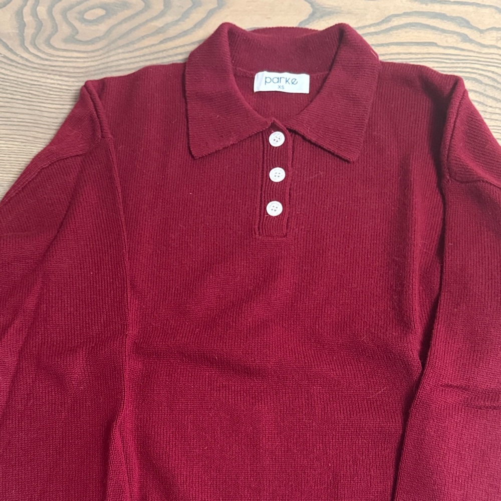Parker Women's Red Collared Sweater